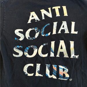 Anti Social Social Club Classic Black Tee with Ocean colors